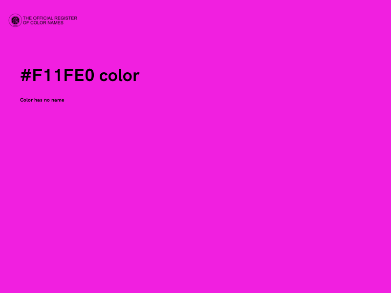 #F11FE0 color image