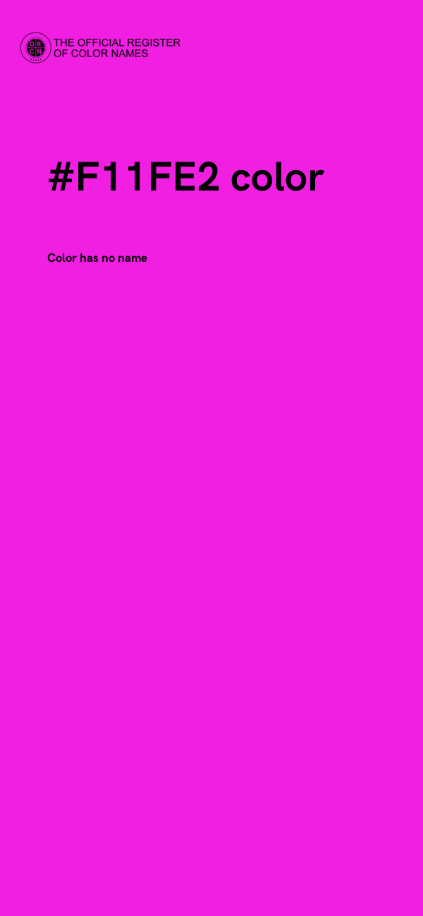 #F11FE2 color image