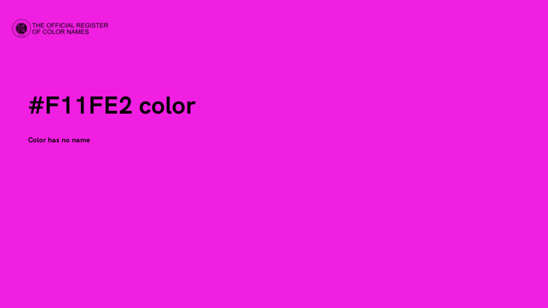 #F11FE2 color image