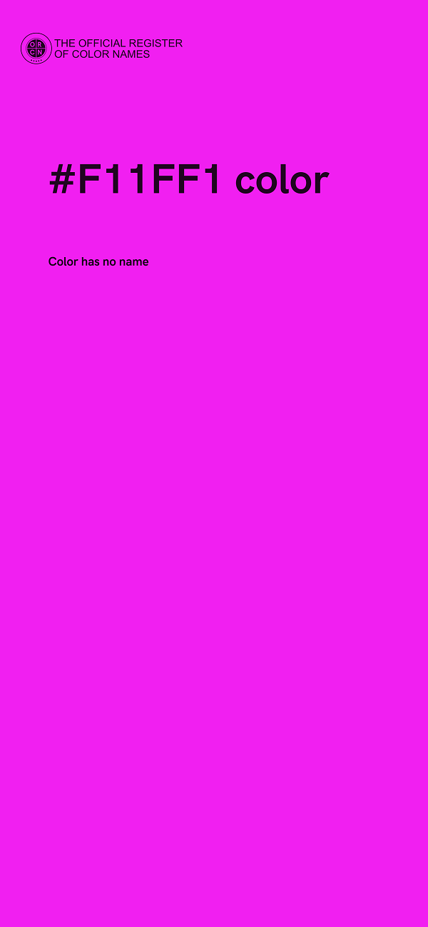 #F11FF1 color image