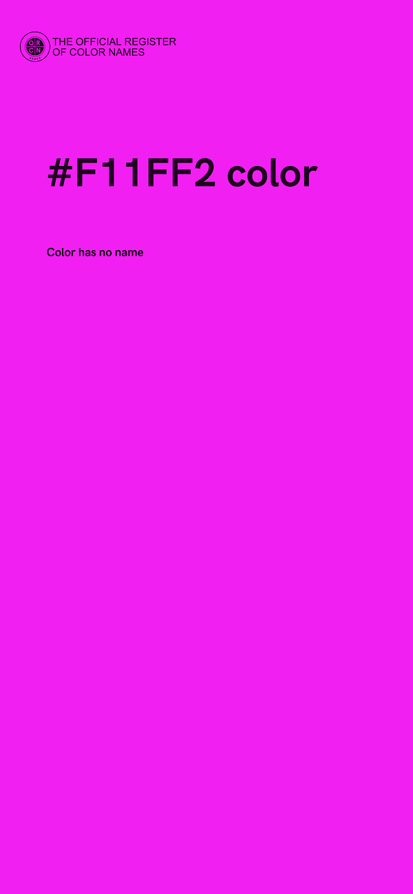 #F11FF2 color image