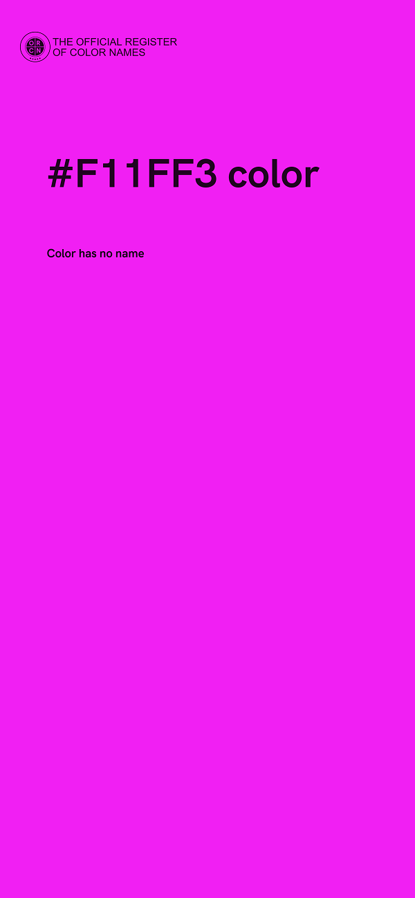#F11FF3 color image