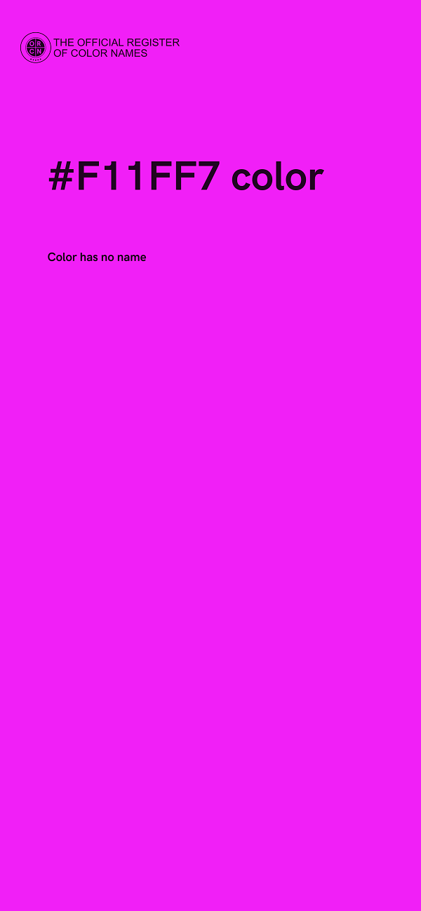 #F11FF7 color image