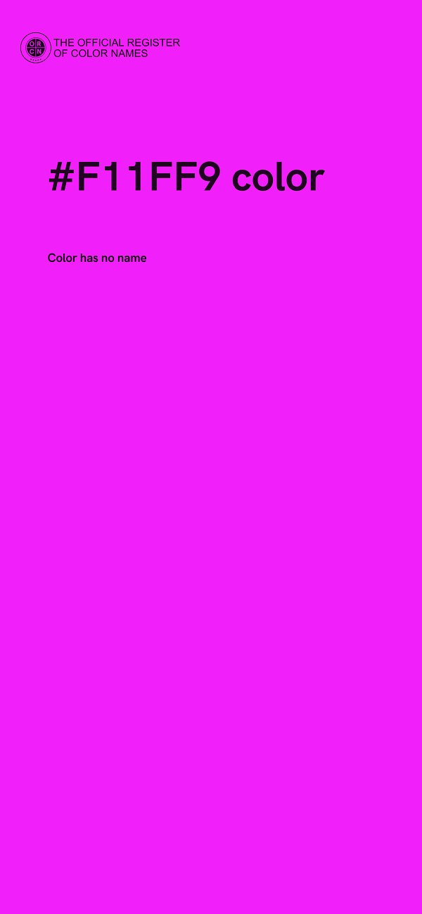 #F11FF9 color image