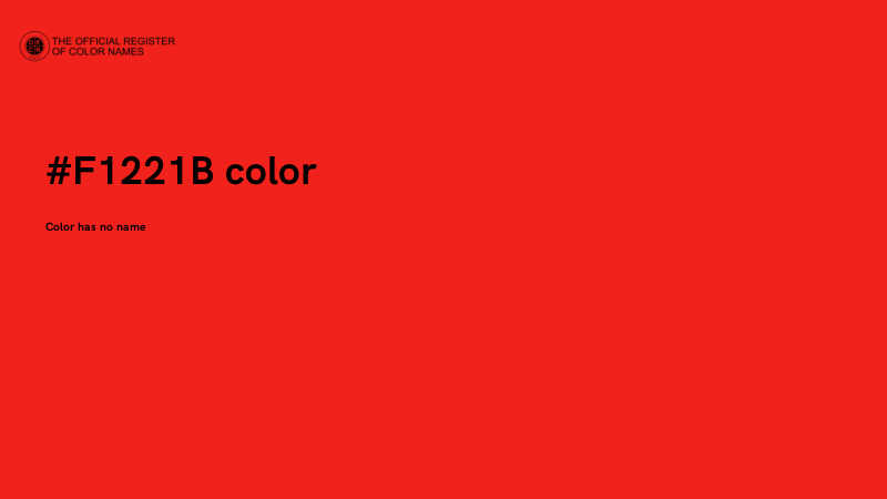 #F1221B color image