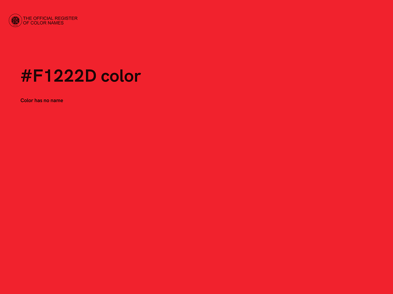 #F1222D color image