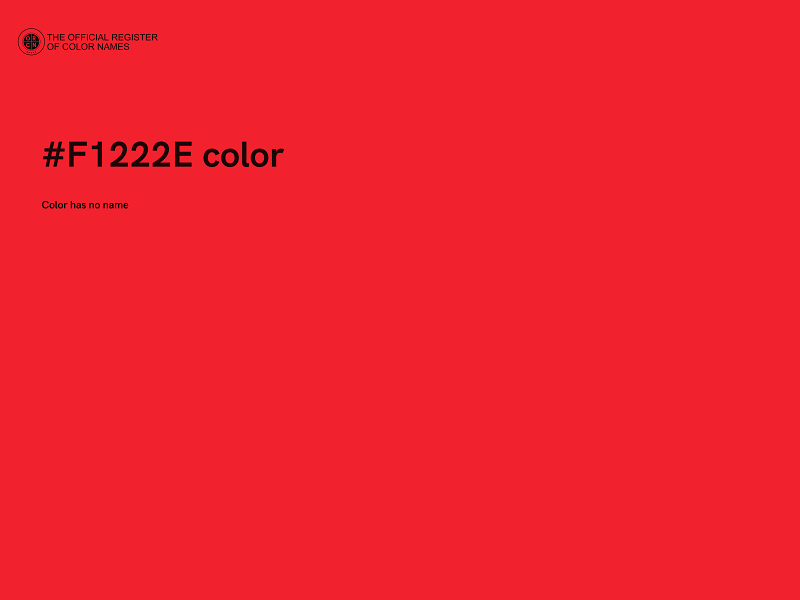 #F1222E color image