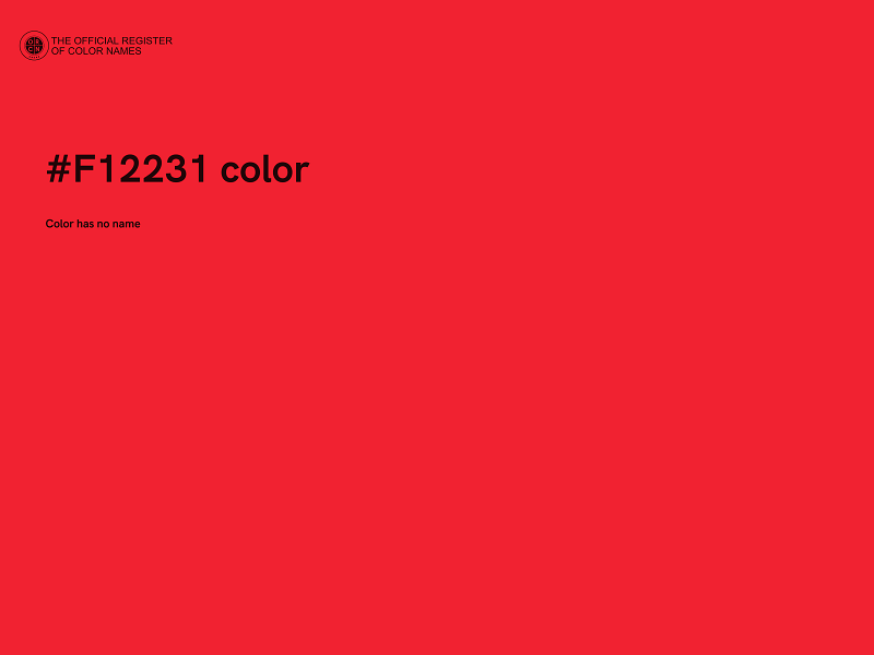 #F12231 color image