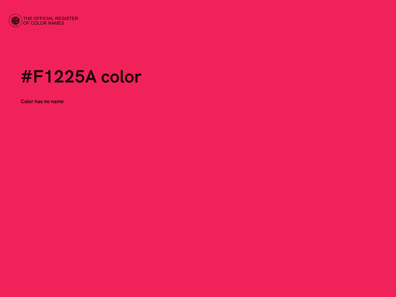 #F1225A color image