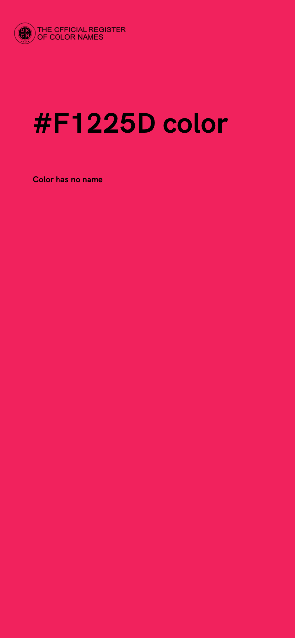 #F1225D color image