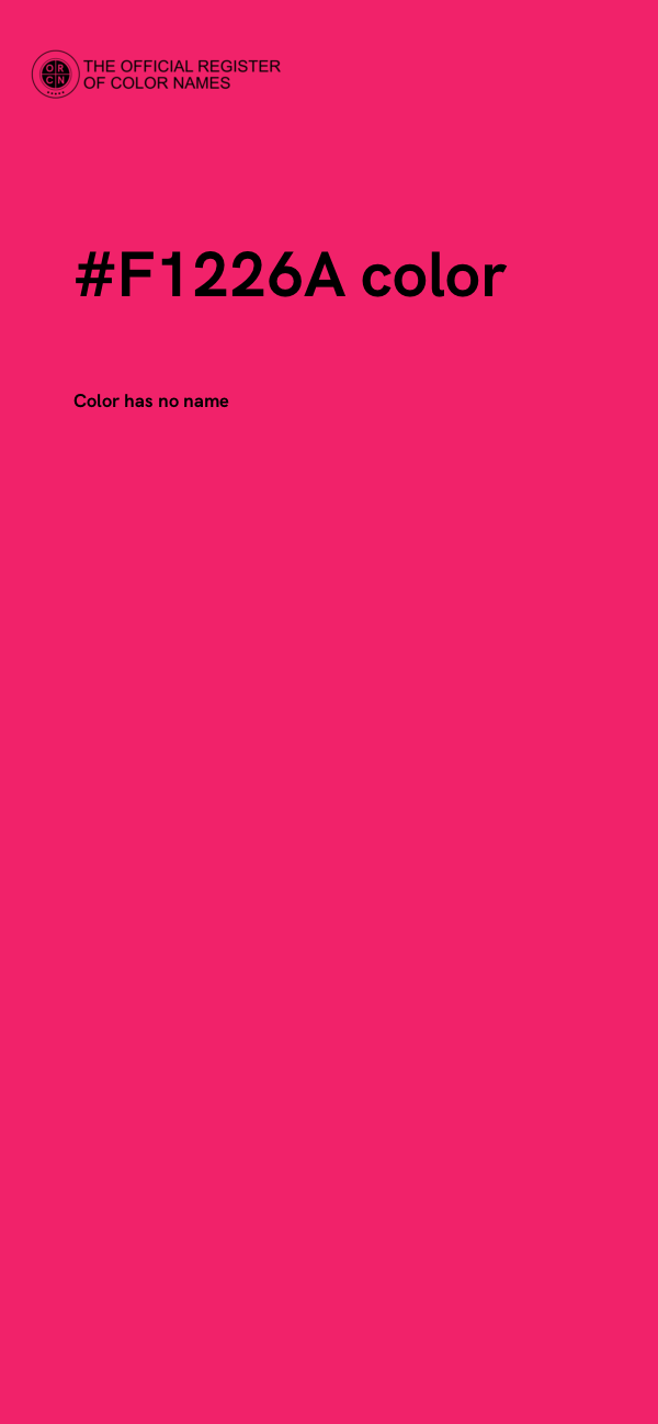 #F1226A color image