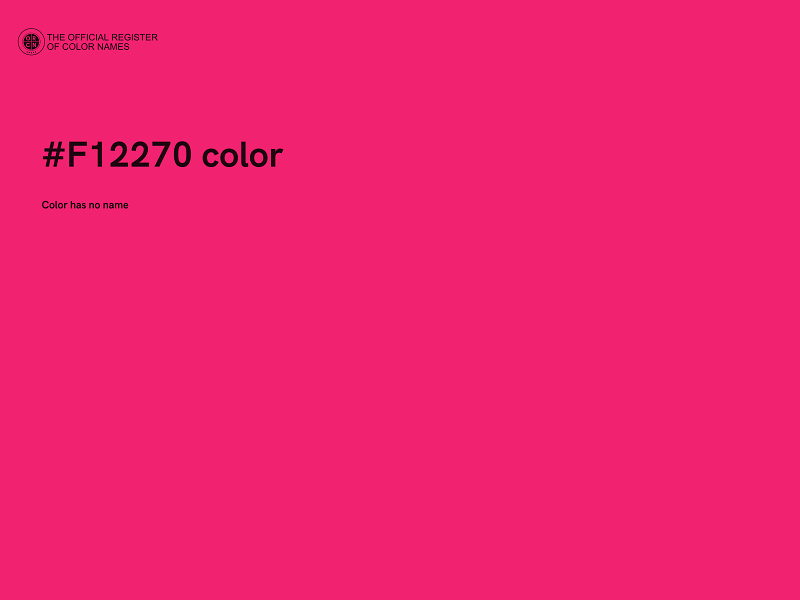 #F12270 color image