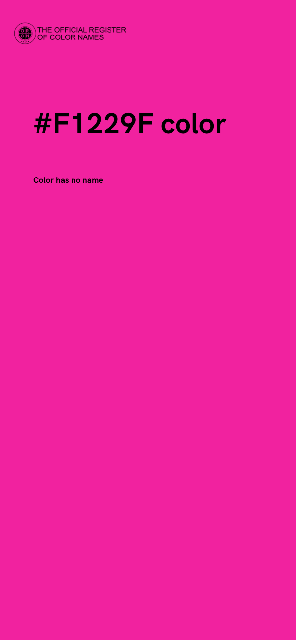 #F1229F color image