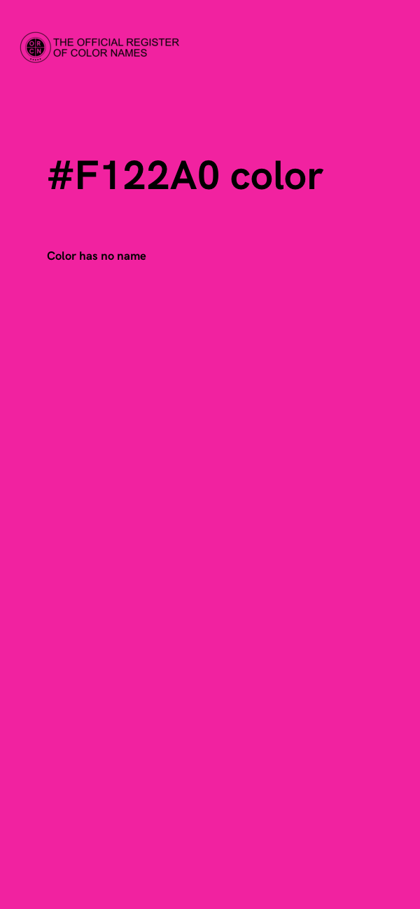 #F122A0 color image