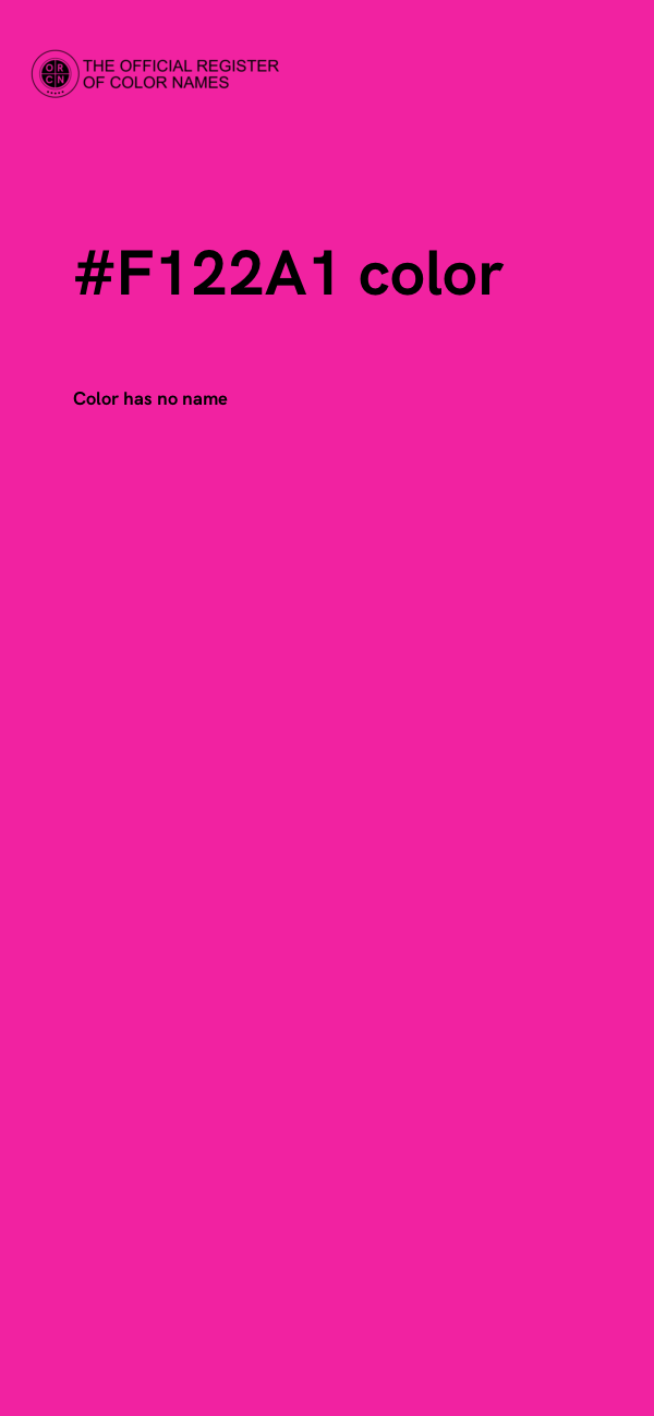 #F122A1 color image
