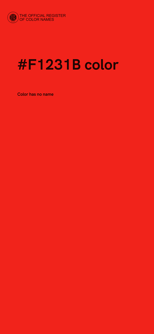 #F1231B color image