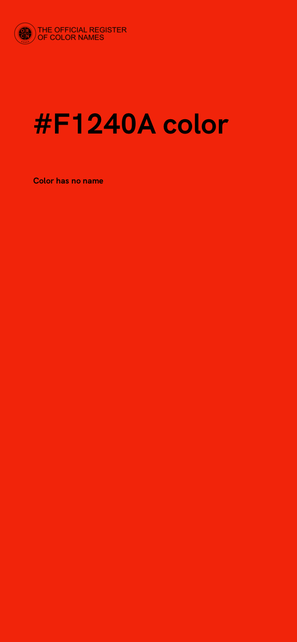 #F1240A color image