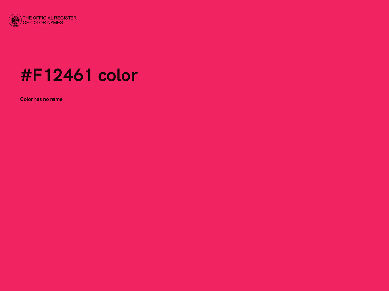 #F12461 color image