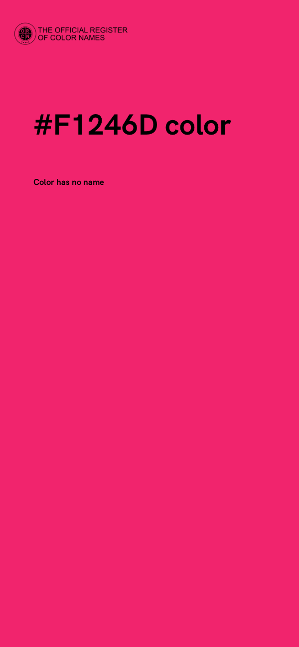#F1246D color image