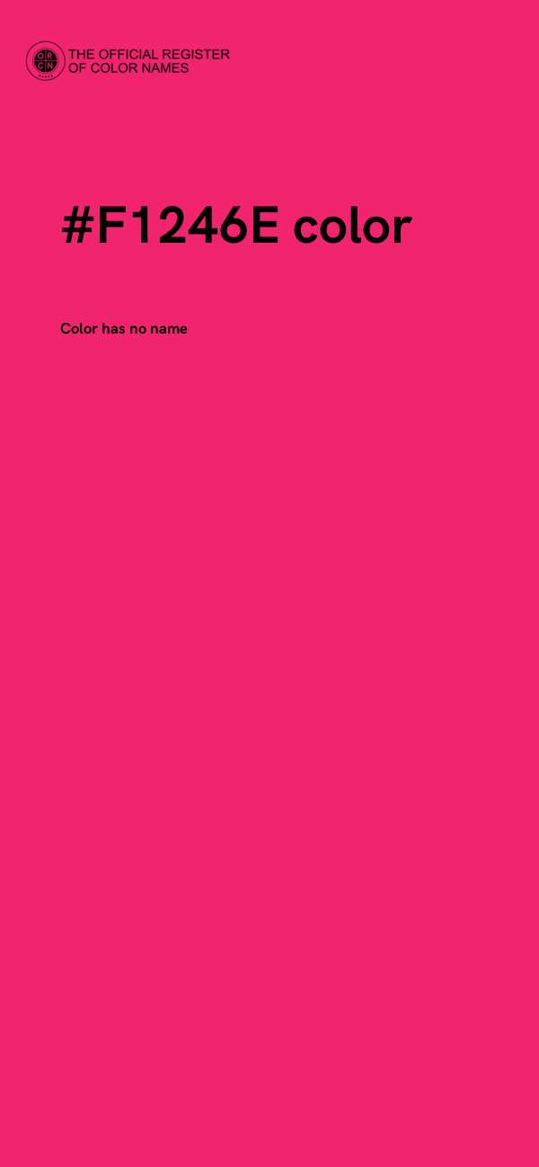 #F1246E color image