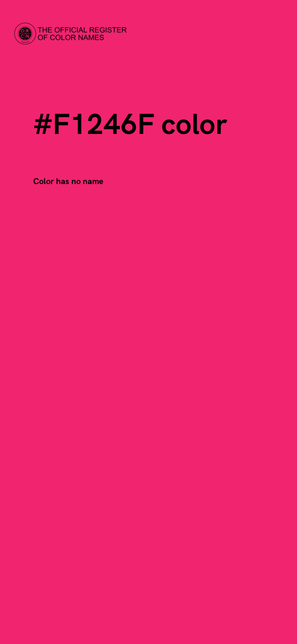 #F1246F color image