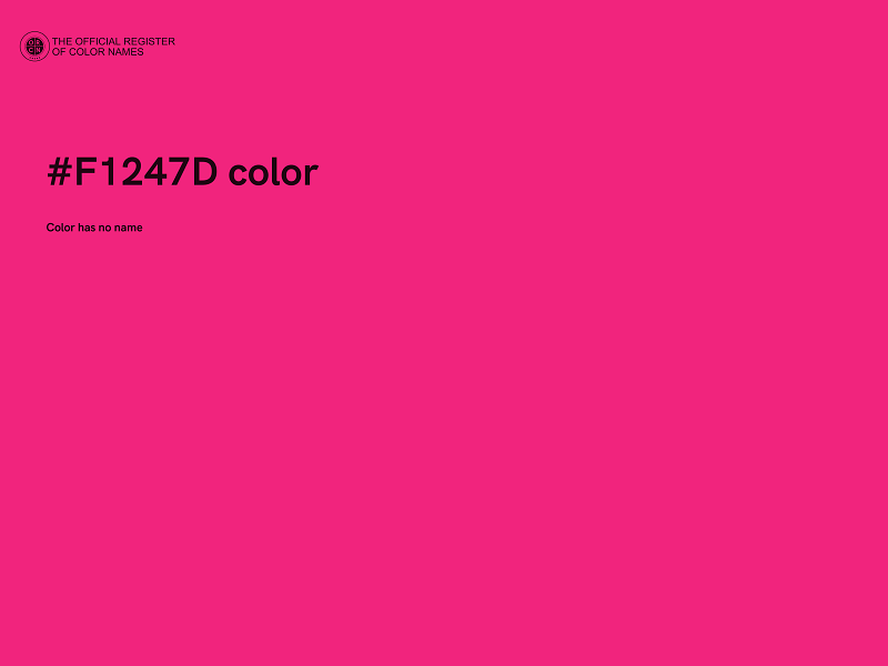 #F1247D color image