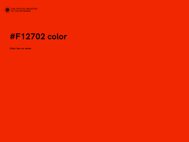 #F12702 color image
