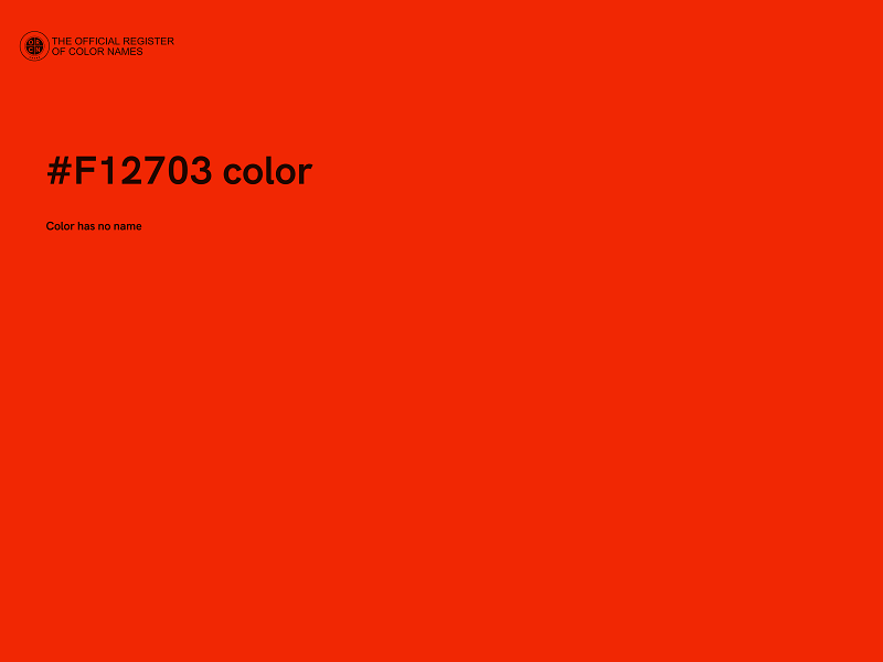 #F12703 color image