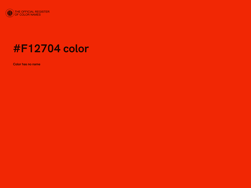 #F12704 color image