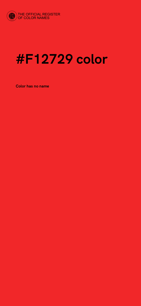 #F12729 color image
