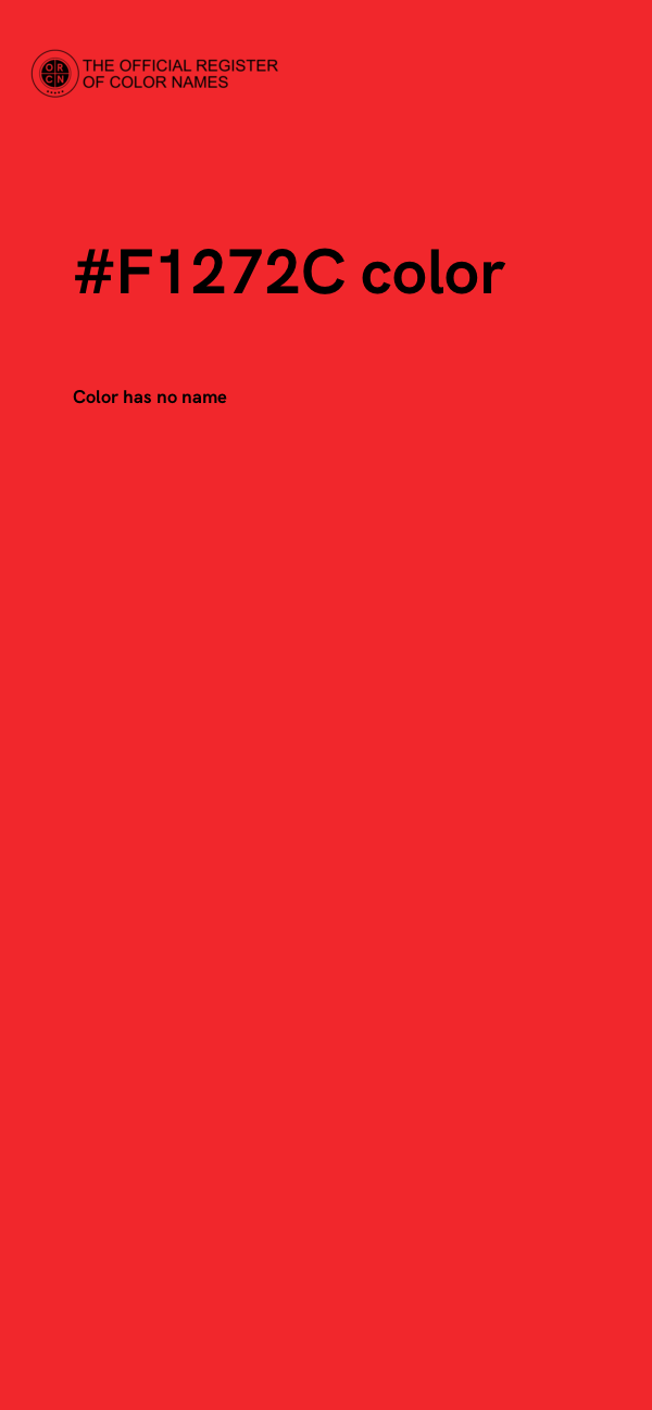 #F1272C color image
