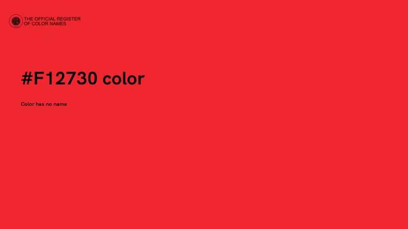 #F12730 color image