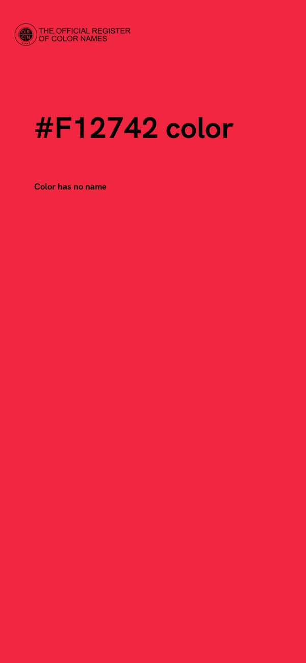 #F12742 color image