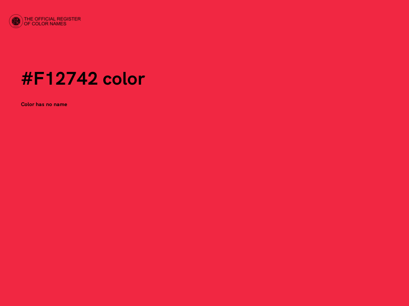 #F12742 color image