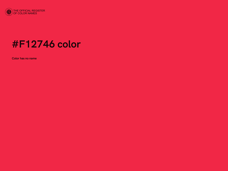 #F12746 color image