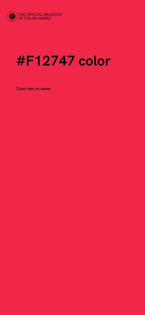 #F12747 color image