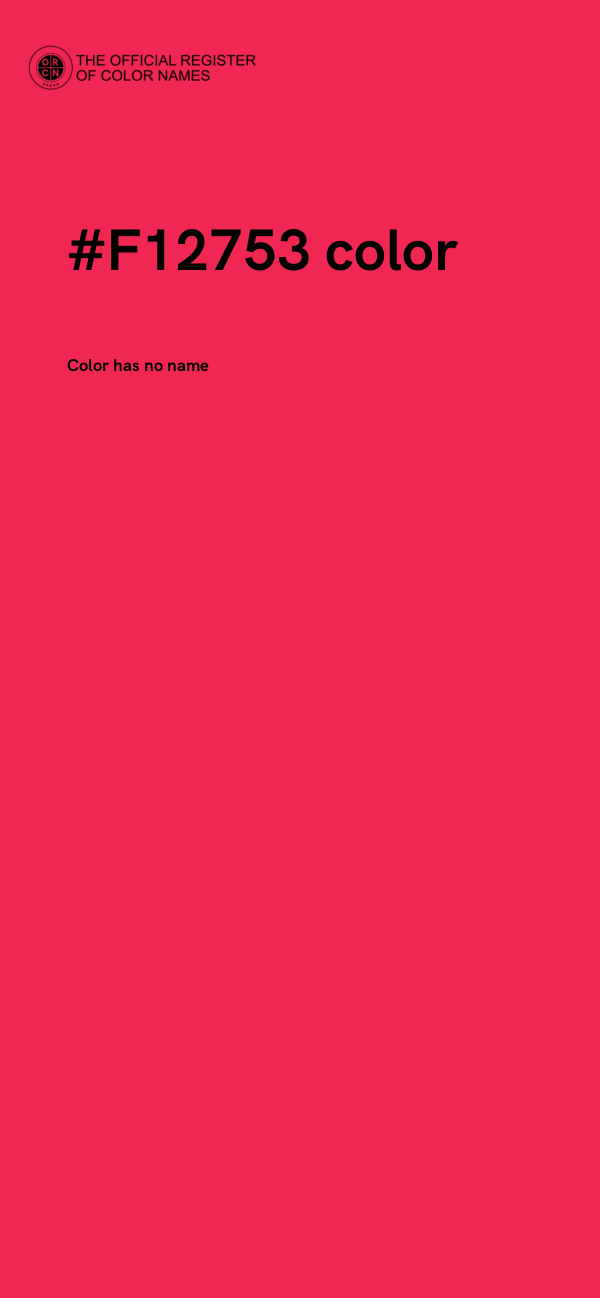 #F12753 color image