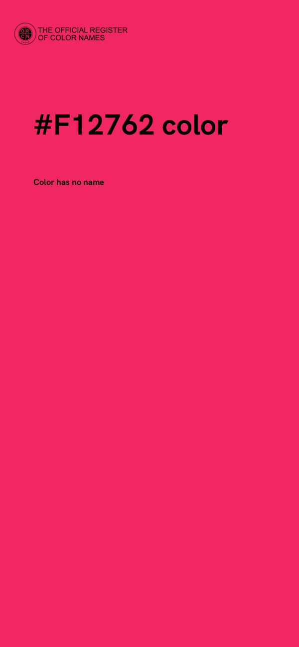 #F12762 color image