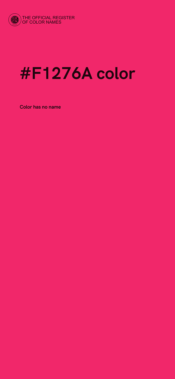 #F1276A color image