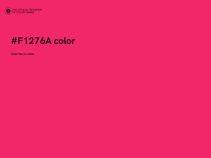 #F1276A color image