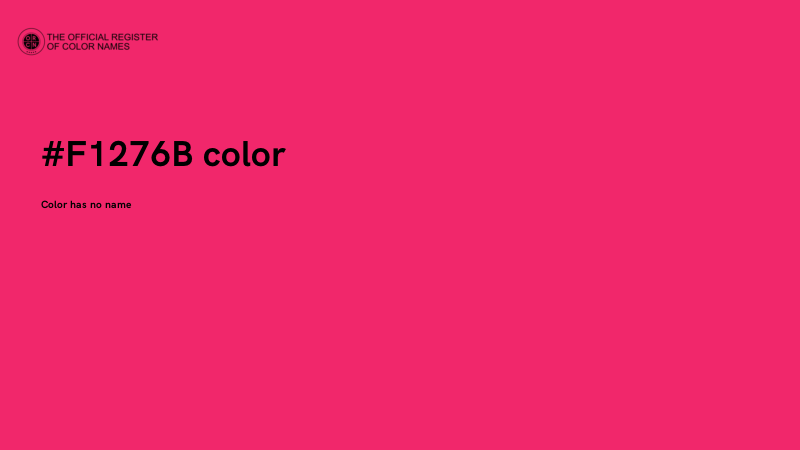 #F1276B color image