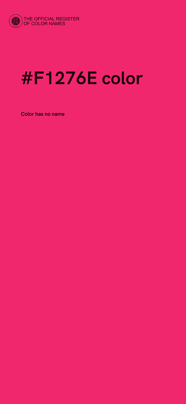 #F1276E color image