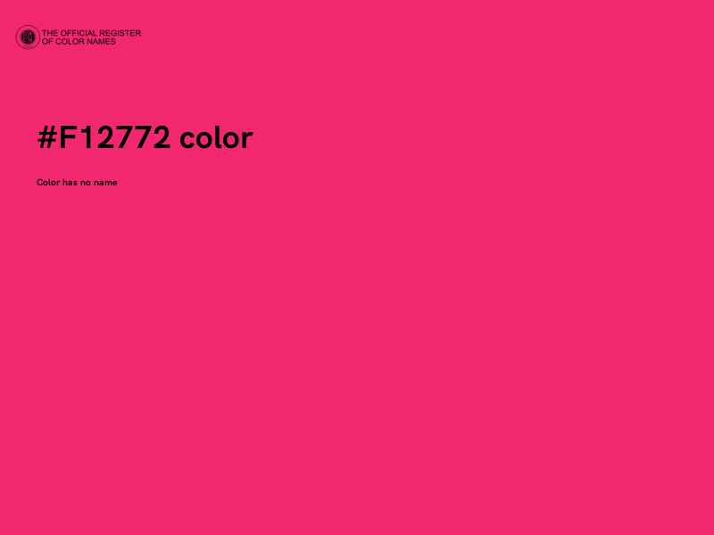 #F12772 color image