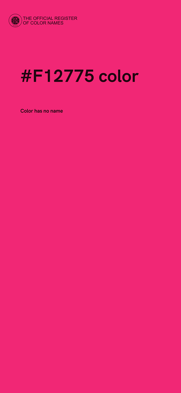 #F12775 color image