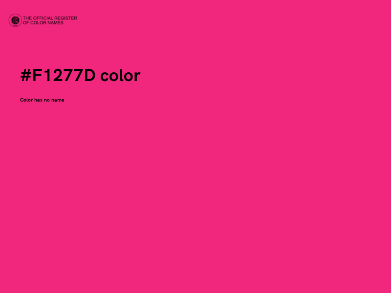 #F1277D color image