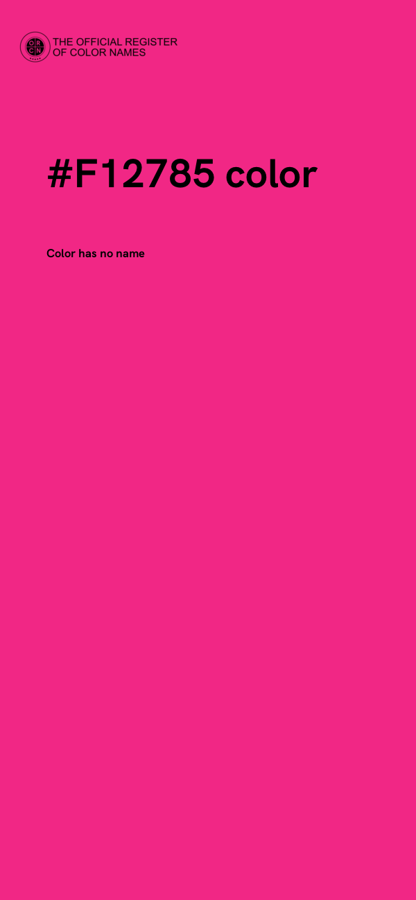 #F12785 color image