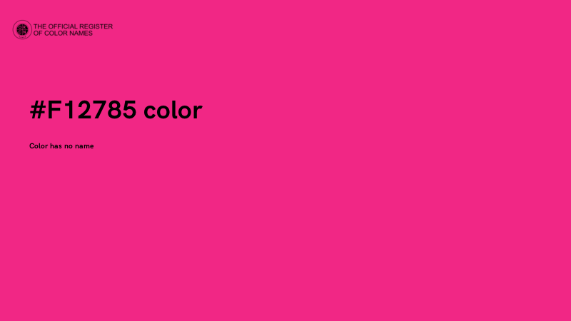 #F12785 color image