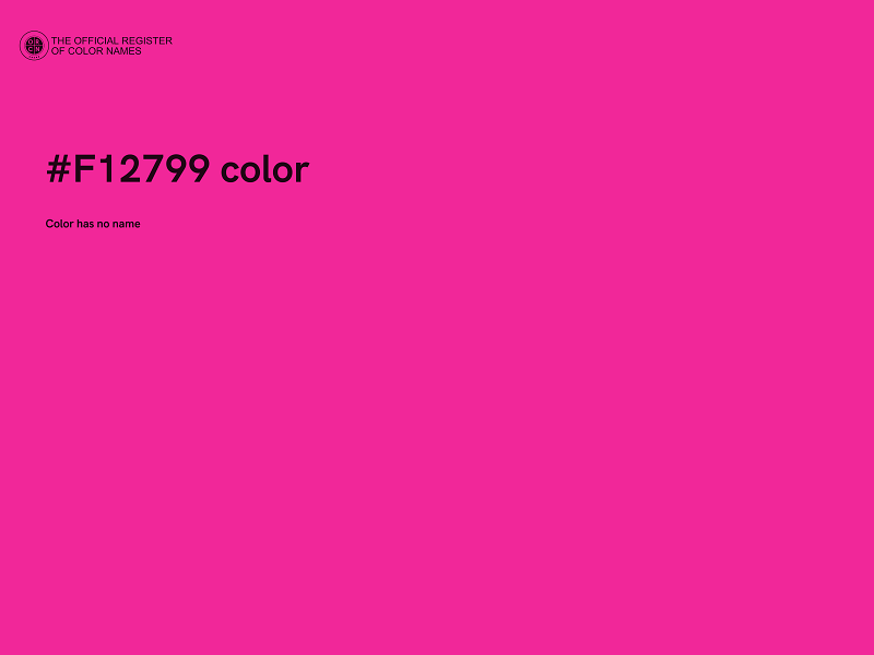 #F12799 color image