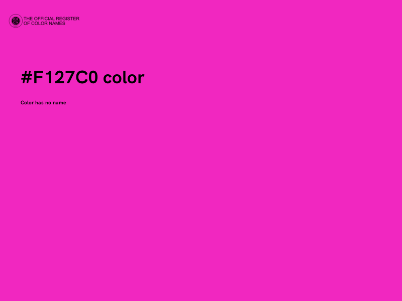 #F127C0 color image