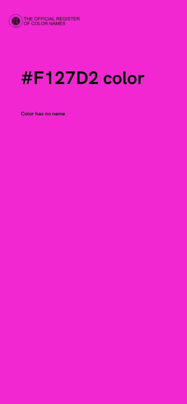 #F127D2 color image